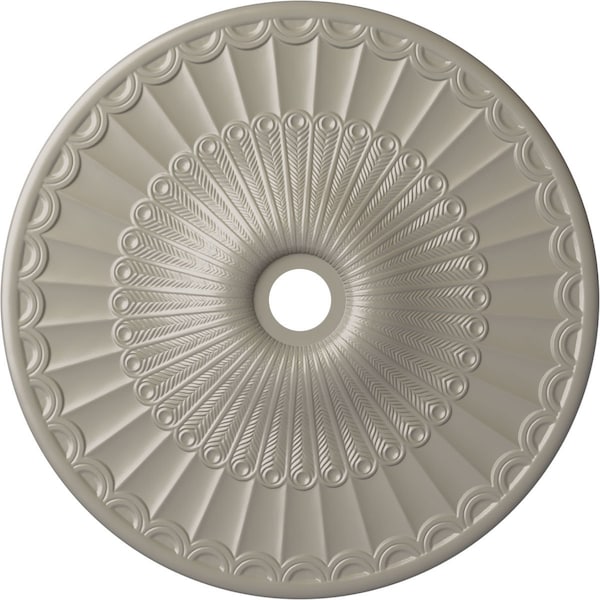 Ekena Millwork Galveston Ceiling Medallion (Canopies up to 4 3/4"), 36 5/8"OD x 3 5/8"ID x 2 3/8"P, Pearl White CM36GLPWS - main